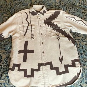 Polo Flannel Southwestern Indian Arrow and cross shirt